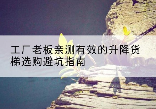 栖霞升降货梯怎么选-工厂老板亲测有效的升降货梯选购避坑指南